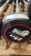 NEW - World Gym Fixed Urethane Barbell 25kg