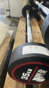 NEW - World Gym Fixed Urethane Barbell 35kg