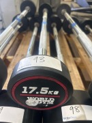 NEW - World Gym Fixed Urethane Barbell 17.5kg