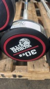 NEW - World Gym Fixed Urethane Barbell 30kg