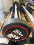 NEW - World Gym Fixed Urethane Barbell 20kg