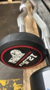 NEW - World Gym EZ Curl Urethane Barbell 12.5kg