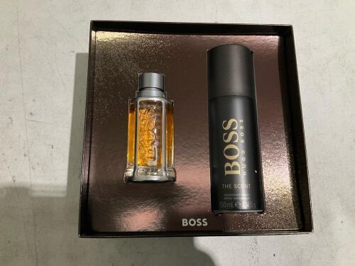 Boss The Scent by Hugo Boss for Men - 2 Pc Gift Set 1.6oz EDT Spray, 5oz Deodorant Spray