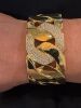 18ct Yellow Gold Bangle with 152x Round Brilliant Diamonds - 6