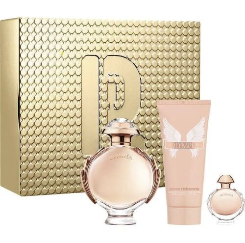 Rabanne Olympea Eau de Parfum 80ml + Sensual Body Lotion + Eau de Parfum 6ml 3 Piece Set