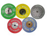 NEW - World Gym Set of 10x Weight Bumper Plate Inc. 25,20,15,10,5 Kilo Plates
