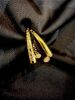 18ct Yellow Gold Diamond Earrings with 4 Marquise Cut Diamonds and 60x Round Brilliant Cut Diamonds - 5