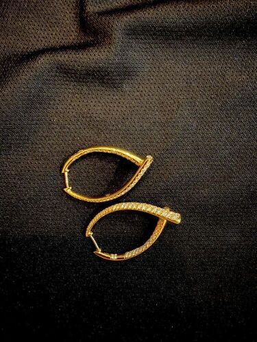 18ct Yellow Gold Diamond Earrings with 4 Marquise Cut Diamonds and 264x pav&egrave; Round Brilliant Cut Diamonds