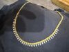 18ct Yellow Gold Diamond Necklace with 35x Pear Brilliant cut diamonds - 2