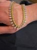 18ct Yellow Gold Diamond Necklace with 35x Pear Brilliant cut diamonds - 7