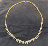 18ct Yellow Gold Diamond Necklace with 246x Round Brilliant Cut Diamonds