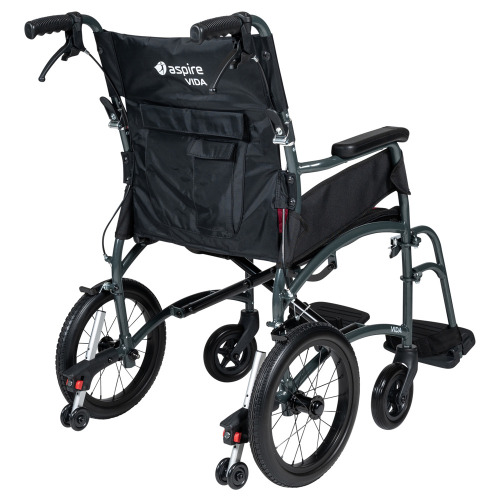NEW - Aspire Vida Attendant Propelled Wheelchair, Model: MWS449874