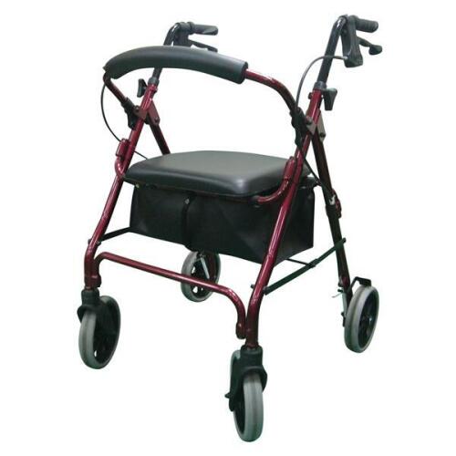 NEW - Days Seat Walker with Compression Brakes and Curved Backrest - Red - MFI-MOBWAL70371