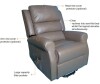 NEW - Innova Aid Recliner lift chair single motor - Mushroom - F-SE542-49