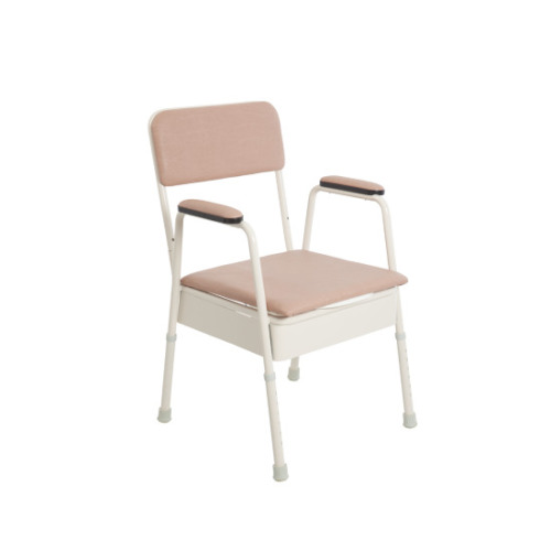 NEW - Aspire - Bedside Commode-Classic - Vinyl - Champagne - Size Standard - BEC045005