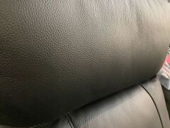 Koko (Isofa) 3 Seater Leather Lounge - Black - 2