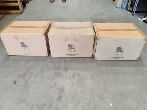 NEW - Bundle of 3 x Rehab Low Back Chairs &ndash; Slate &ndash; Approx RRP $1050