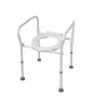NEW - Homecraft Aluminium Folding Over Toilet Aid, without Bucket and Lid - NOV-8560-A