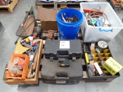 Pallet Of Various Electric Hand Tools Small Band Saw and Other Items