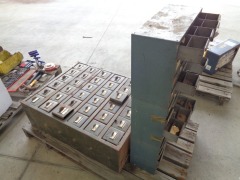 2 x Steel Small Parts Drawers with Contents