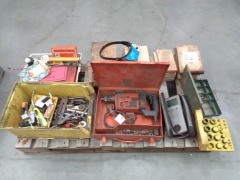 Pallet Of Various Electric Hand Tool and Other Items inc Fire Bricks