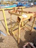 Yellow Steel Frame and Pallet of Rubber Press Wheels and Hubs - 3