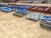 17 Pallets Assorted Blue Fabricated Steel Frames, Rims & Machine Parts - 4