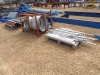 17 Pallets Assorted Blue Fabricated Steel Frames, Rims & Machine Parts - 5