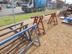 Qty of Steel Trestles & Rubber Press Wheels
