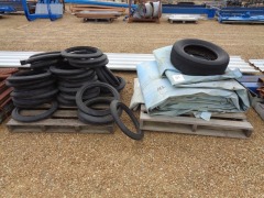 Large Tarp and Rubber Press Wheels
