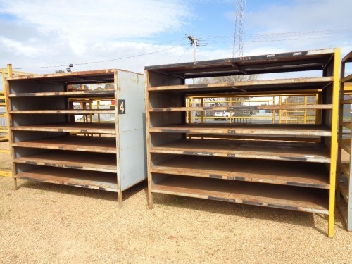 2 Freestanding Steel Shelving Units