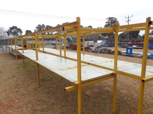 3 Freestanding Steel Frame Shelving Units