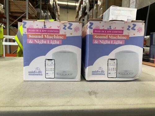 2x The Midwife Mumma Plug-In App Controlled Sound Machine and Night Light