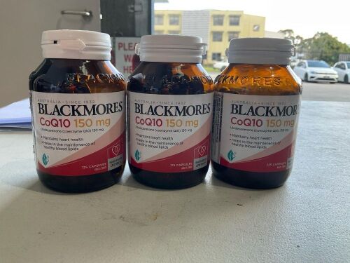 3X Blackmores CoQ10 150mg High Potency 125 Capsules Exclusive Size RRP$ 149.97