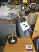 2 x Metal Bedside Lamps