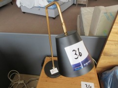 2 x Metal Bedside Lamps - 2