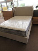 Venus Winged Queen Bed Frame with Standard Base & Mattress