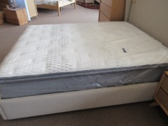 Venus Winged Queen Bed Frame with Standard Base & Mattress - 3