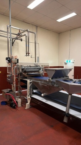 SOLD - NID Candy Depositor/Enrobing Machine With Greer Cooling Tunnel