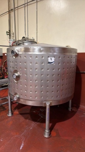 2000L Stainless Steel Dimple Jacketed Holding Tank