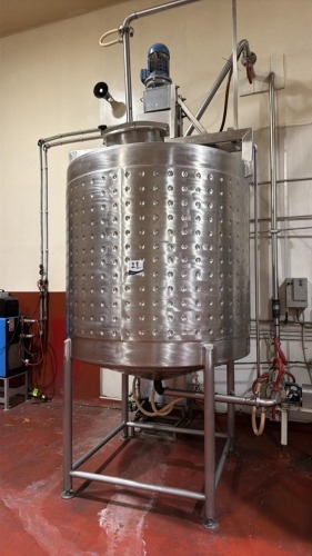 3000L Stainless Steel Jacketed Holding Tank