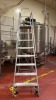 7-Step Aluminum Rolling Safety Platform Ladder - 2