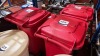 Sch&auml;fer Red Utility Bins and White Ingredient Bins on Dollies - 3