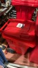 Sch&auml;fer Red Utility Bins and White Ingredient Bins on Dollies - 4