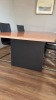 Boat-Shaped Conference Table, 4 Black Cantilever Chairs - 3