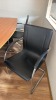 Boat-Shaped Conference Table, 4 Black Cantilever Chairs - 4