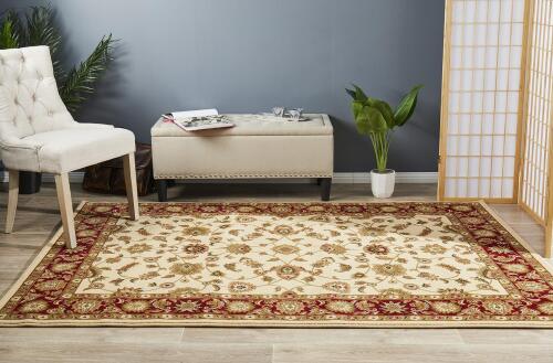 Rug Culture - Sydney 1 Ivory Red Persian Rug - Size: 290 x 200 cm, Made in: Turkey