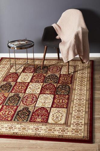 Rug Culture - Sydney 4 Red Ivory Persian Rug - Size: 290 x 200 cm, Made in: Turkey