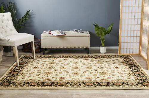 Rug Culture - Sydney 1 Ivory Black Persian Rug - Size: 290 x 200 cm, Made in: Turkey