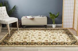 Rug Culture - Sydney 1 Ivory Black Persian Rug - Size: 290 x 200 cm, Made in: Turkey
